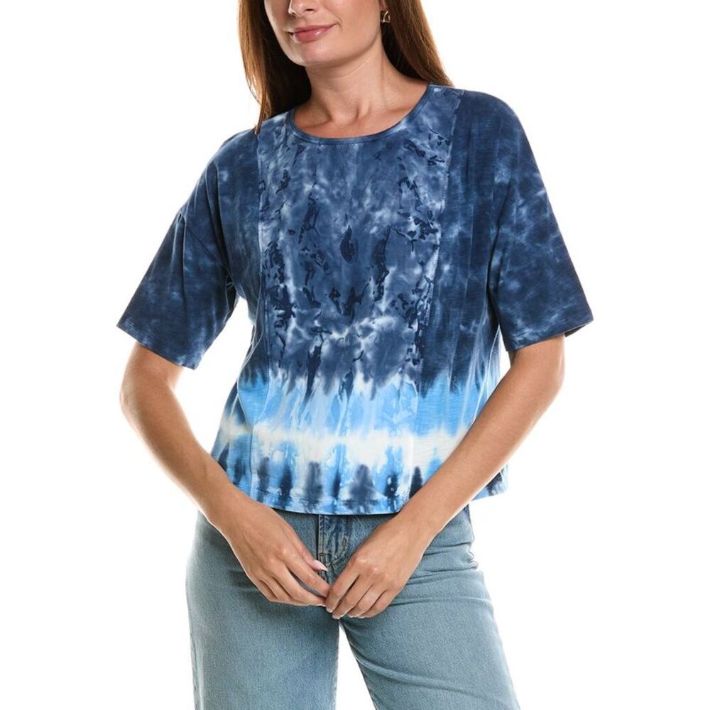 Xcvi Womens Lino T-Shirt, Blue